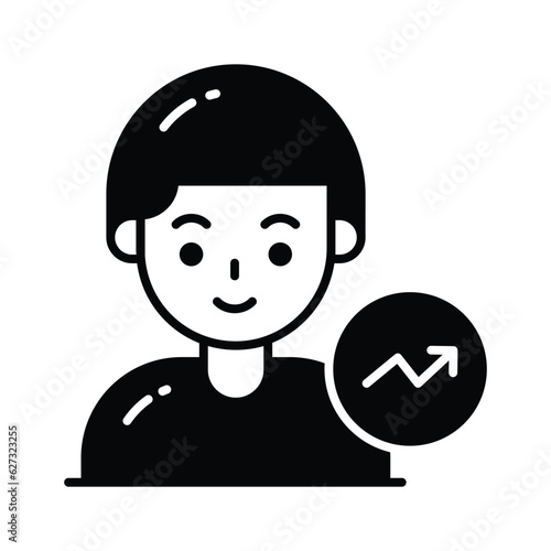 Data scientist vector design isolated on white background, premium icon
