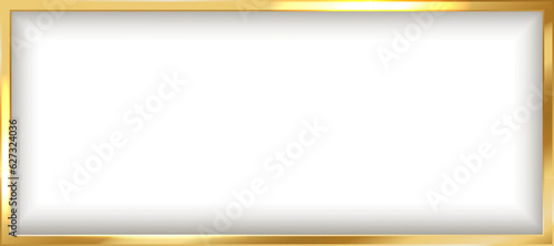 Obraz na plátně Gold Rectangular Frame