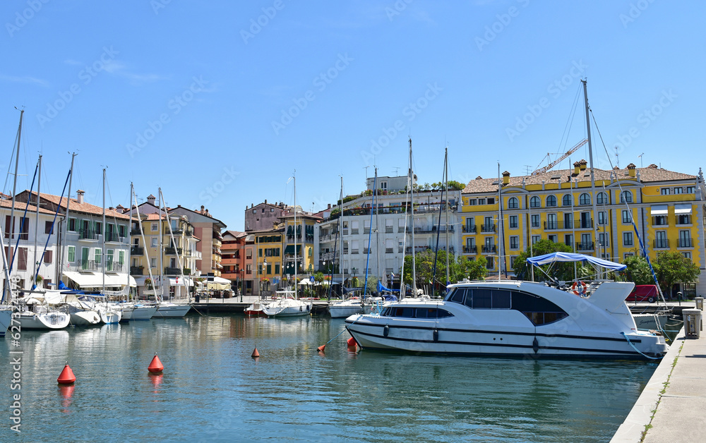 Boats in the harbor at Grado city, Italy