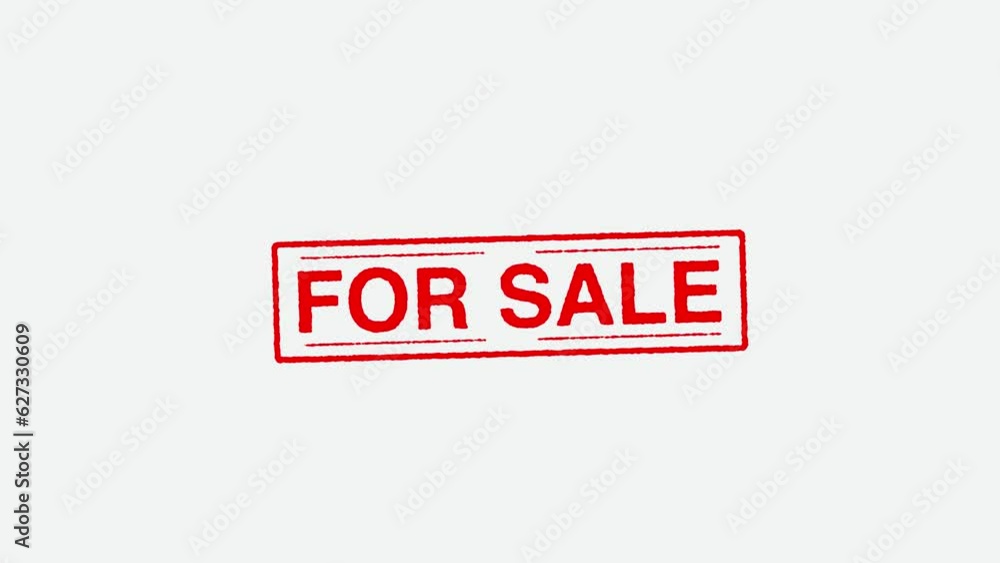 Close Up Real Hand Stamping For Sale Stamp on White Background Close Up Real Hand Stamping For Sale Stamp on White Background