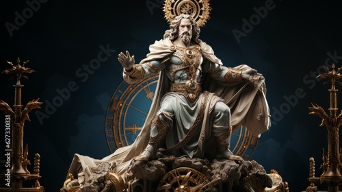 Robot jesus christ toy miniature made with generative AI