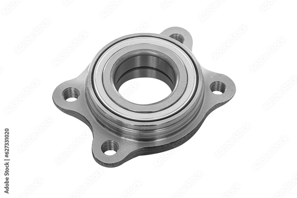 Auto hub bearing on a white background. Car hub bearing isolated. Auto hub bearing on a white background. Car hub bearing isolated.
