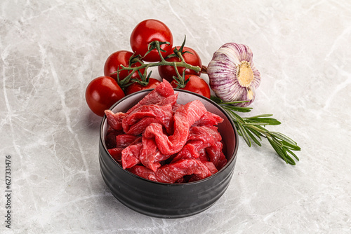 Raw beef meat for cooking