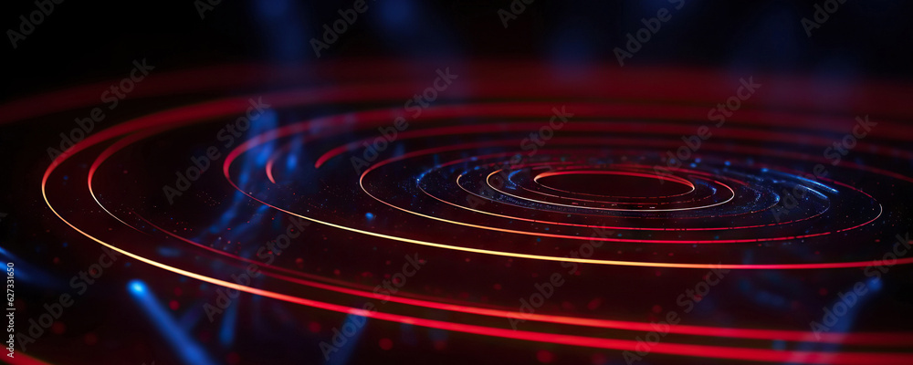 Fototapeta premium Abstract digital background. Data universe illustration. Ideal for depicting network abilities, technological processes, digital storages, science, education, etc.
