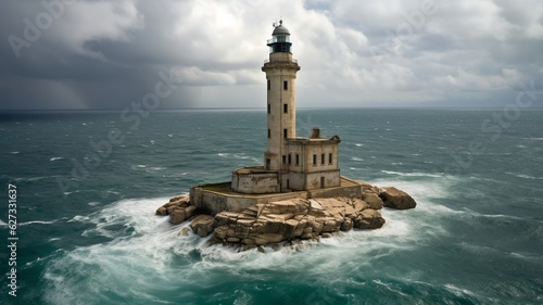 beautiful landscape with a light tower