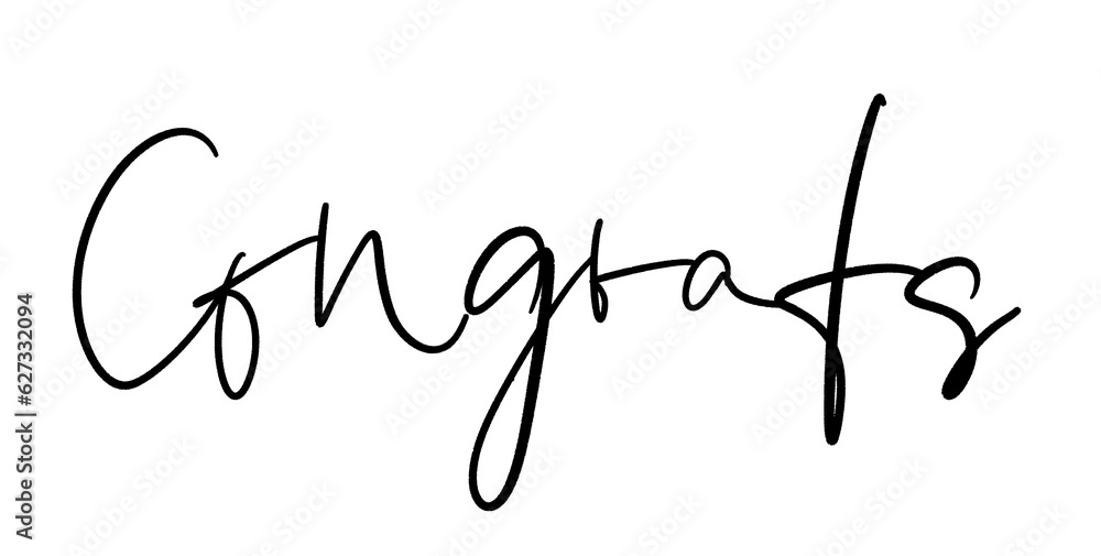 Congrats ink handlettering