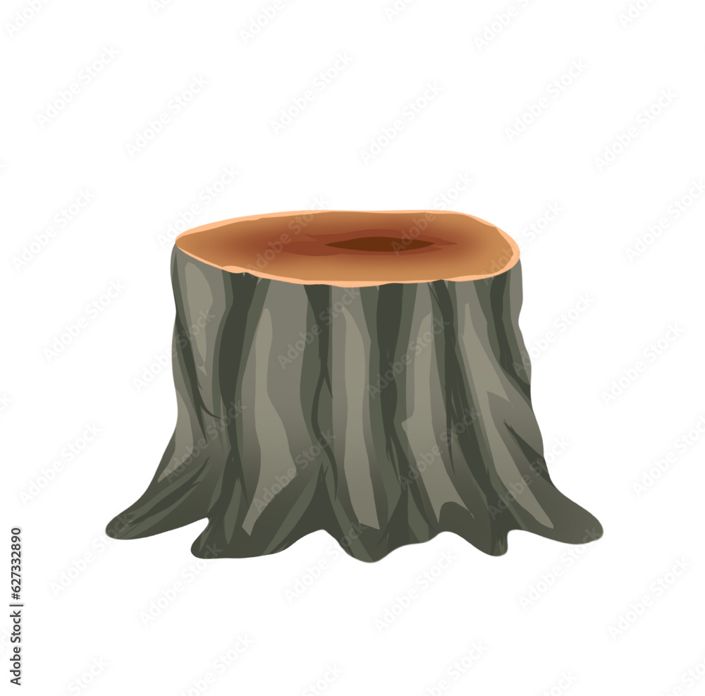 Felled tree trunks illustration Felled tree trunks illustration