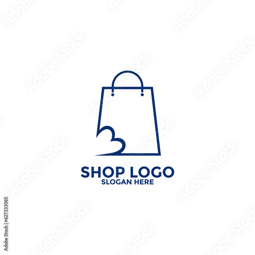 Shop logo, Shopping logo vector, Good Online Shop logo design template