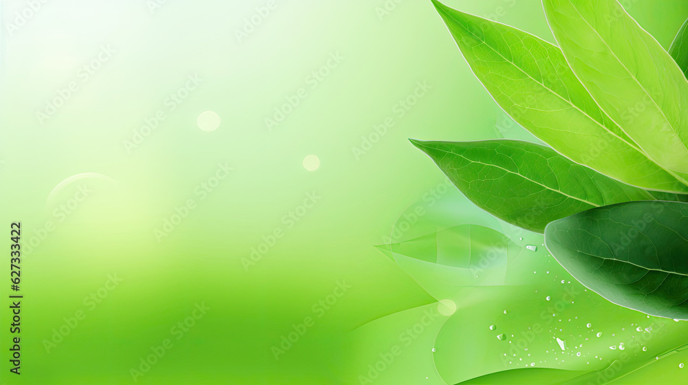 Green leaf background for product showcase Green leaf background for product showcase