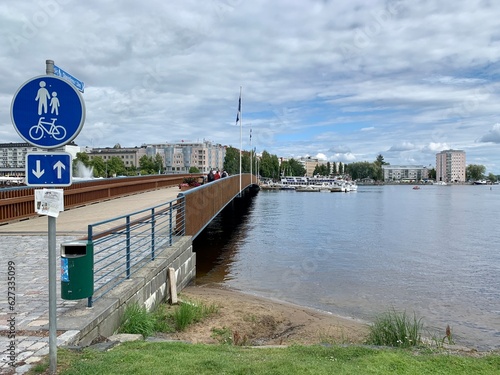 Stadt Savonlinna - See Ufer im Zentrum - Lage: im Saimaa - Seengebiet - Finnland Reise photo