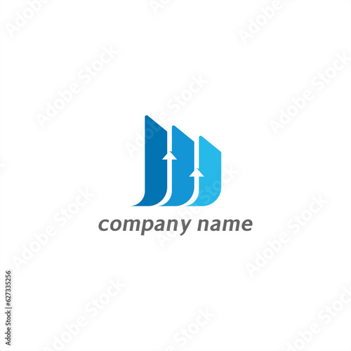 Simple illustration logo for a financial company, such as a bank or insurance