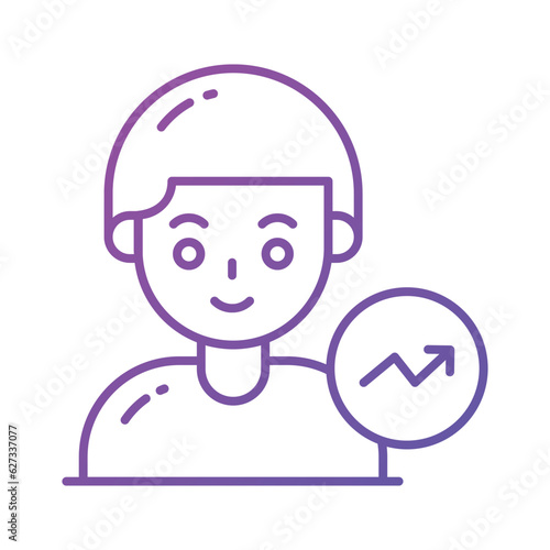 Data scientist vector design isolated on white background, premium icon