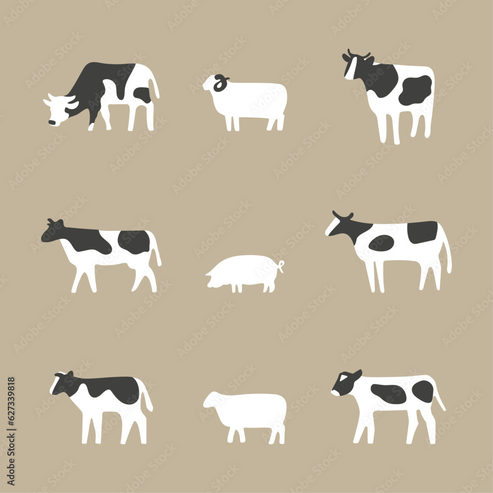 Fototapeta premium cattle collection 
