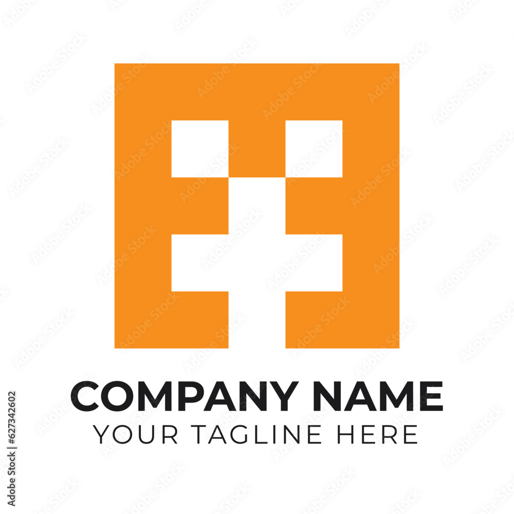 Obraz premium Modern corporate monogram minimalist business logo design template