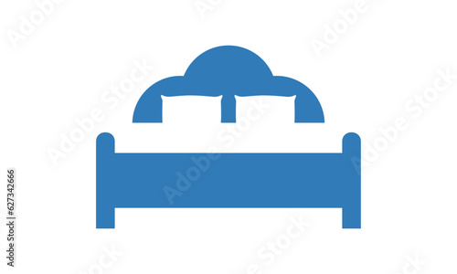 Bedroom furniture vector design. Mattress logotype