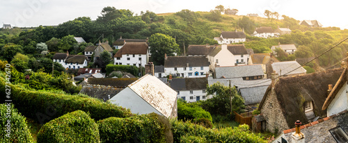 Traditional Cornish thatched cottages and holiday homes in Cadgwith photo