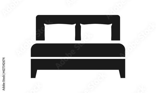Bedroom furniture vector design. Mattress logotype