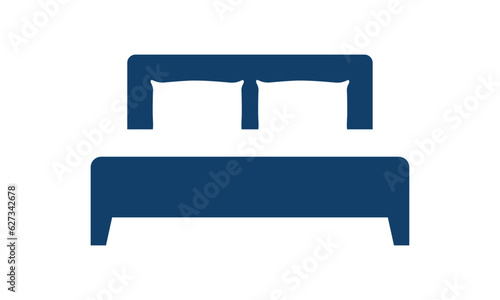 Bedroom furniture vector design. Mattress logotype