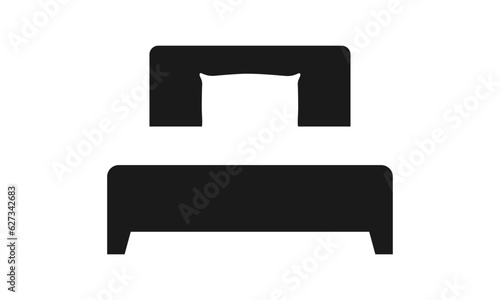 Bedroom furniture vector design. Mattress logotype