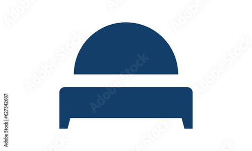 Bedroom furniture vector design. Mattress logotype