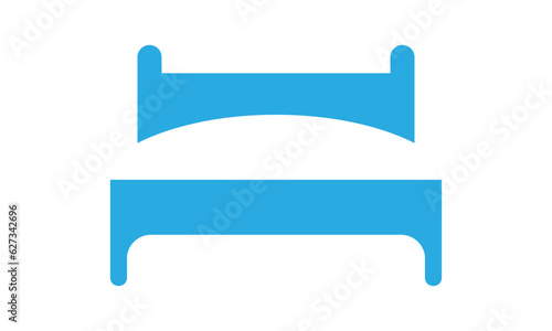 Bedroom furniture vector design. Mattress logotype