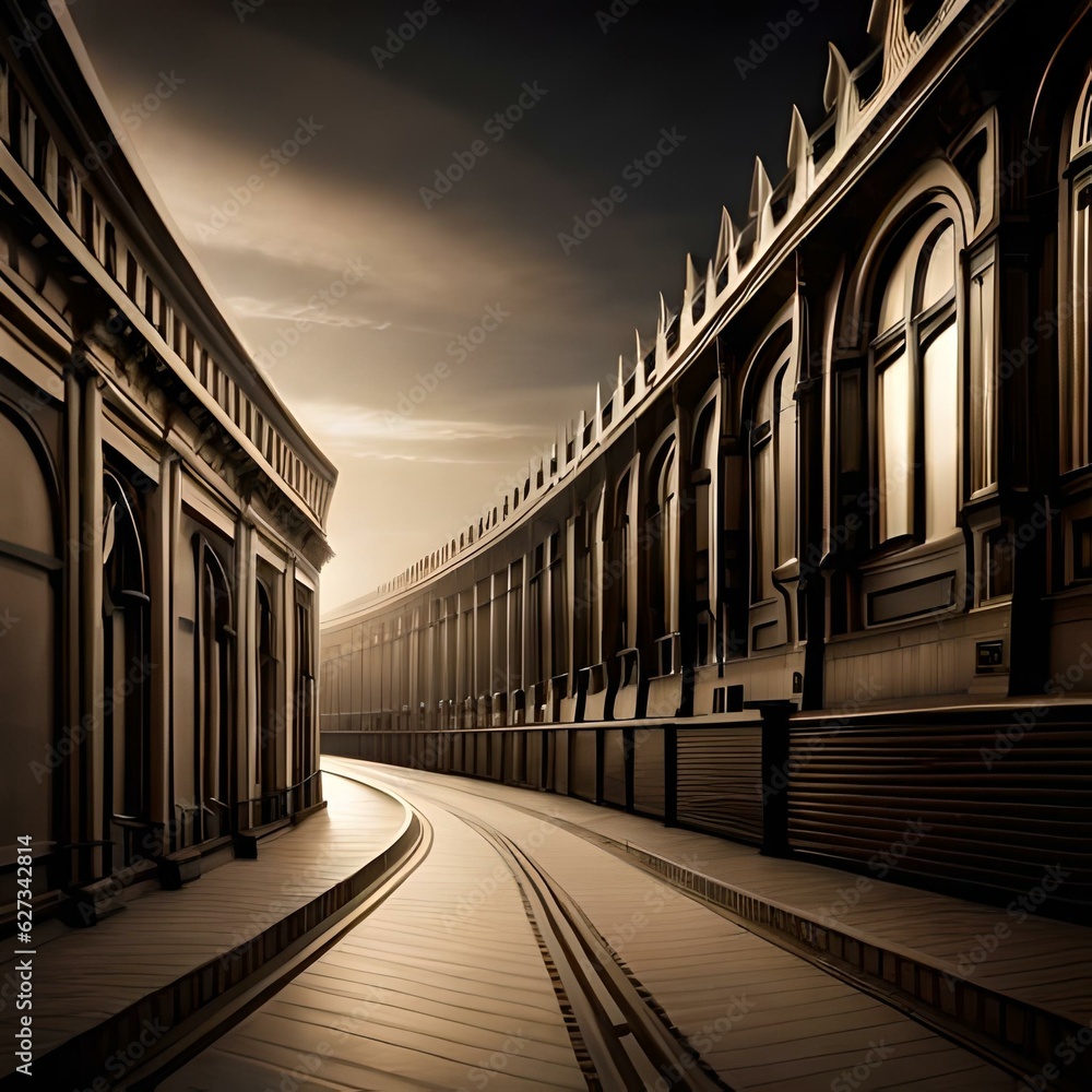 Obraz premium station in night