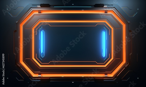 Abstract HUD sci-fi background