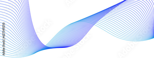 Abstract colorful blue blend wave lines and technology background.  Futuristic technology and sound wave lines background. Abstract wave line for banner, template, wallpaper background.