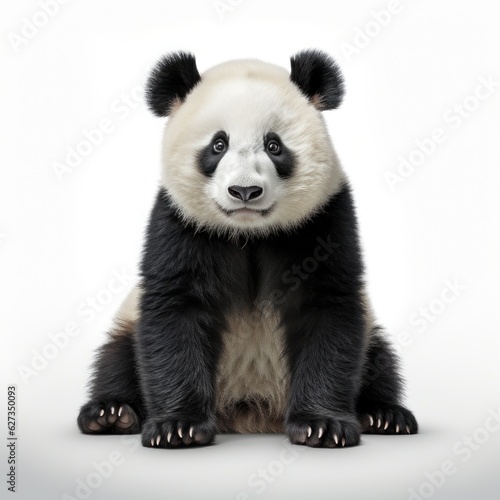 Cute panda bear isolated © olegganko