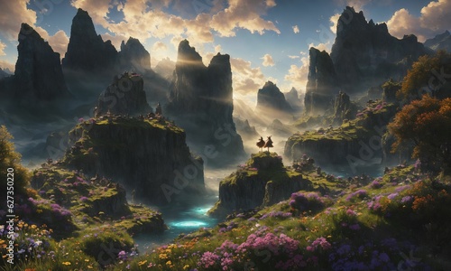 Ultra Resolution Wallpaper - Mystic Landscape - Anime Fantasy Background Wallpaper
 photo