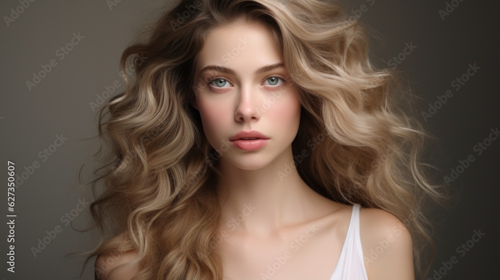 Naklejka premium Beautiful blondie girl portrait