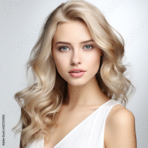 Beautiful blondie girl portrait
