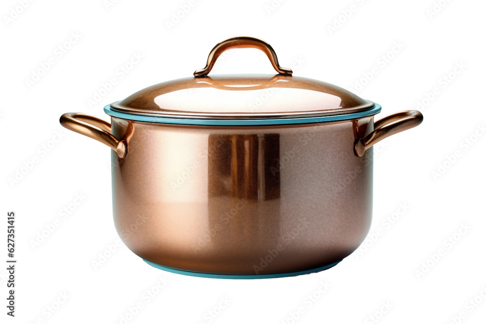 Copper pot. isolated object, transparent background Copper pot. isolated object, transparent background