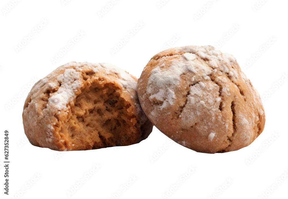 Amaretti on transparent background. Generative AI. Amaretti on transparent background. Generative AI.