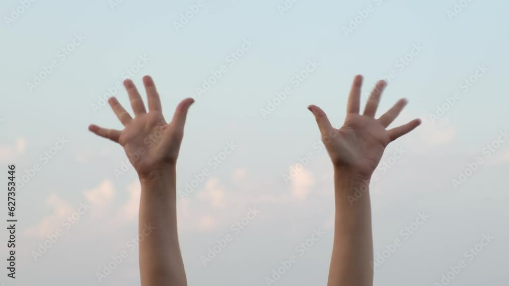 Cropped view of woman gesturing with hands isolated on blue background Cropped view of woman gesturing with hands isolated on blue background