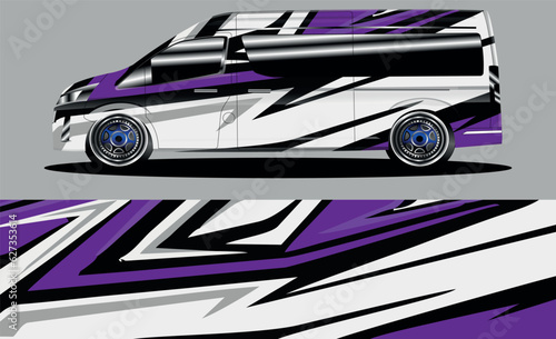 Van wrap design. Wrap, sticker and decal design for company. 