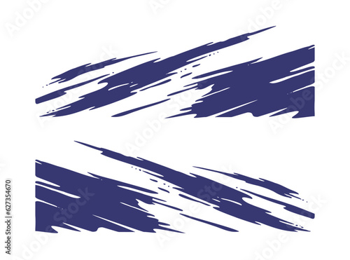 Wrap Design For Car vectors. Sports stripes, car stickers black color. Racing decals for tuning