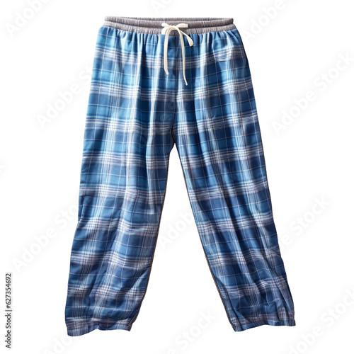 Flannel Pajama Pants. isolated object, transparent background