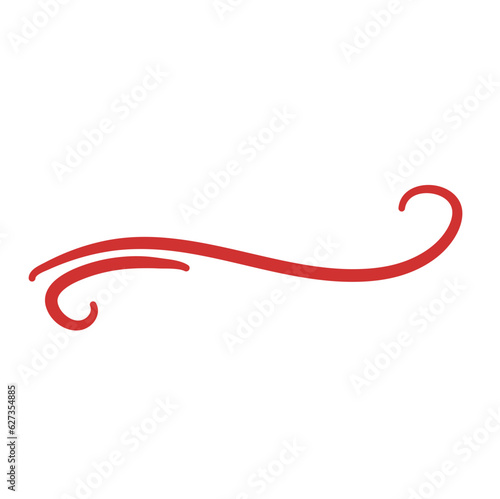 Red Swirls Swoosh Vector