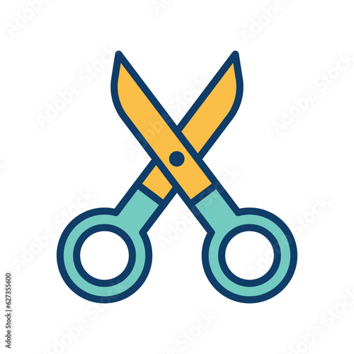 scissors sign symbol vector glyph color icon