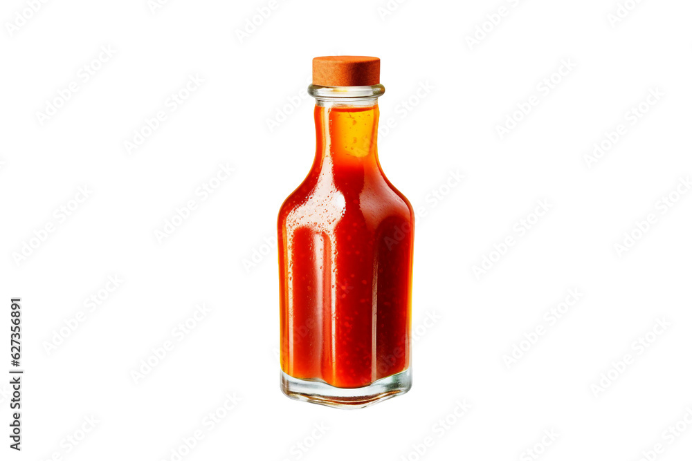 Hot sauce bottle. isolated object, transparent background Hot sauce bottle. isolated object, transparent background
