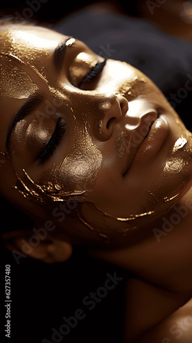 Face Mask Applied on Woman in Salon, Beauty Care Close-Up