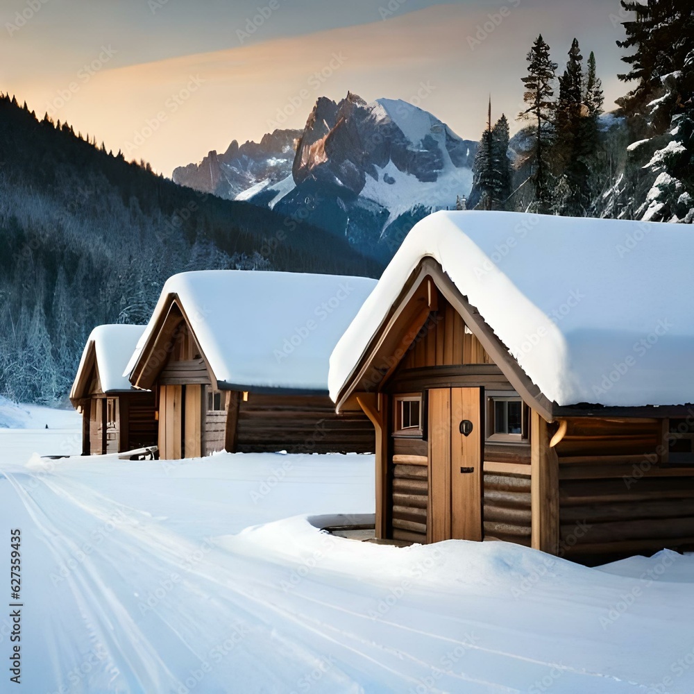 cabin in the mountains