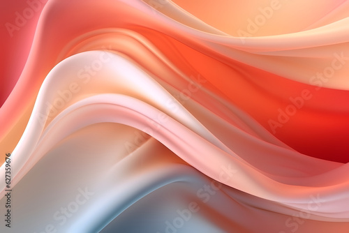 Abstract background with beautiful silk fabrics of different delicate colors. Generative AI.