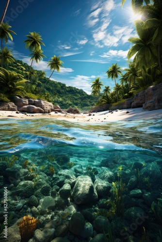 Natural Tropical Island Wallpaper