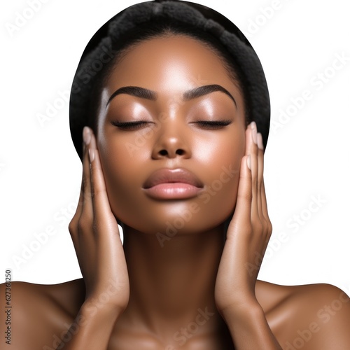 Beauty woman isolated. Skincare concept