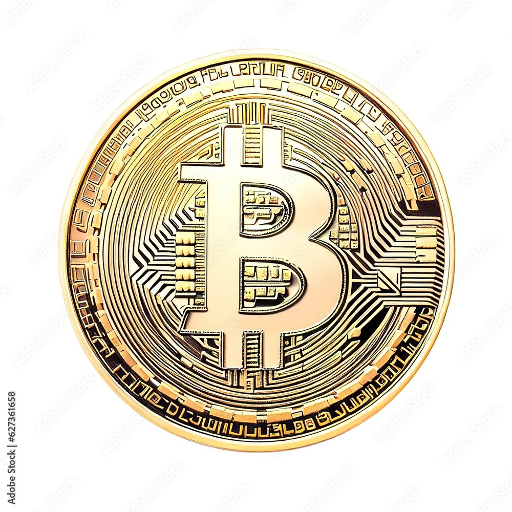 bitcoin isolated on white background