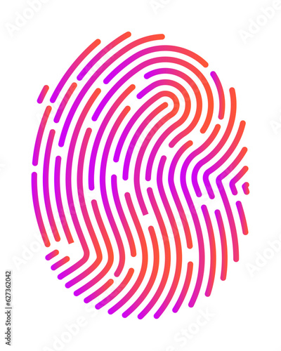 fingerprint touch id identification vector
