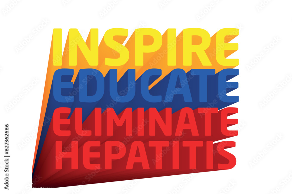 3D Text Design About World Hepatitis Day Quotes