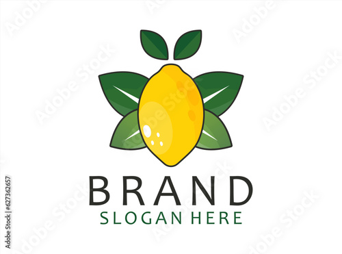 Lemon and Butterfly Logo design template